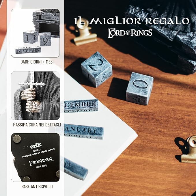 THE LORD OF THE RINGS CALENDARIO PERPETUO 3D IL SIGNORE DEGLI ANELLI