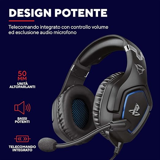 TRUST GAMING GXT 488 FORZE CUFFIE PS4 e PS5