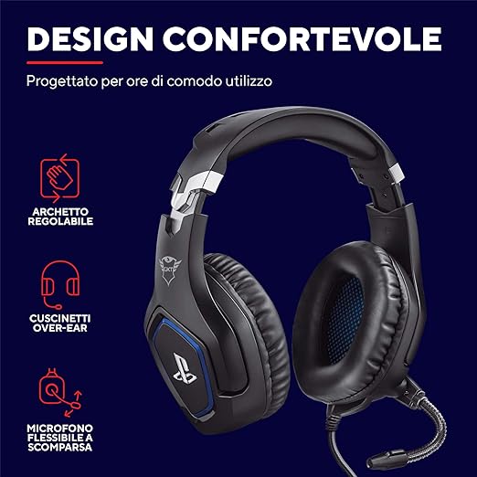 TRUST GAMING GXT 488 FORZE CUFFIE PS4 e PS5