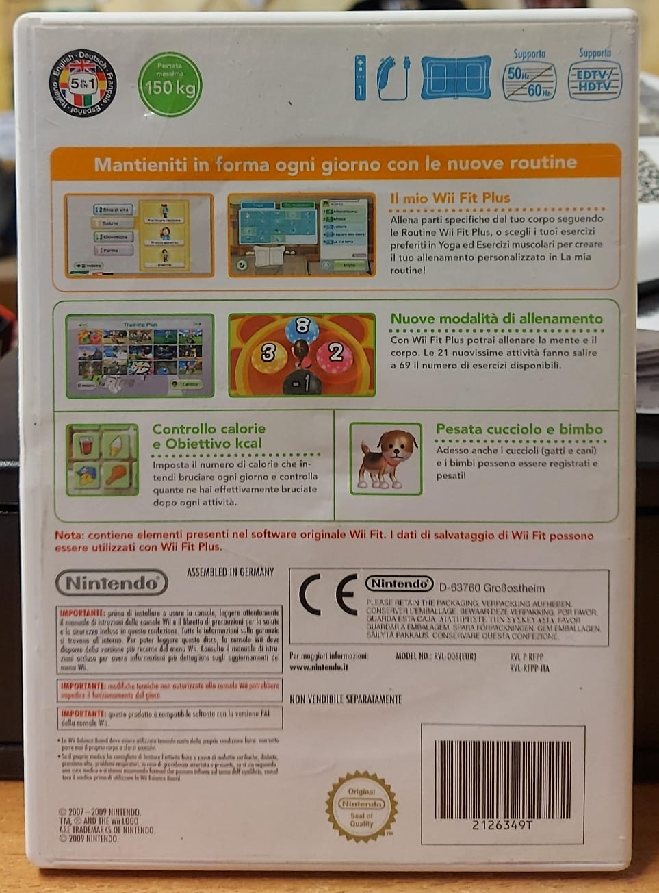 WII FIT PLUS - SOLO GIOCO NO BOARD BALANCE