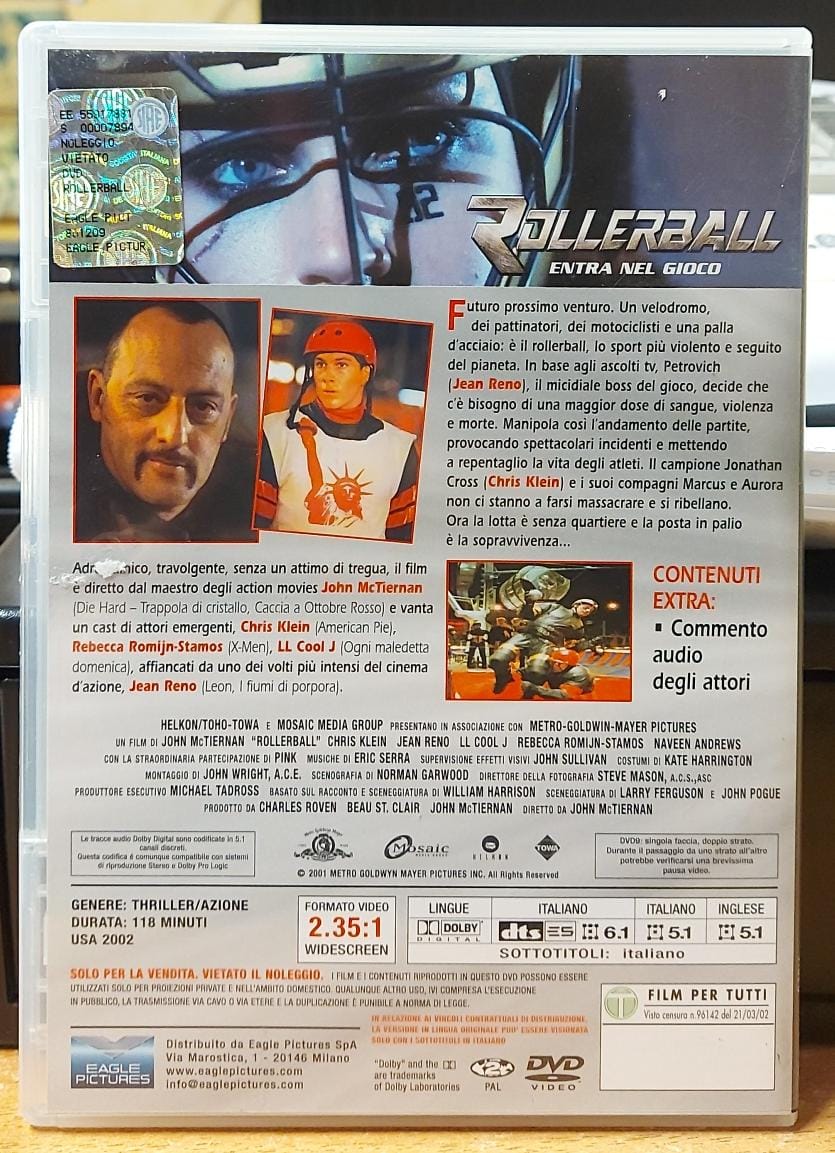 Rollerball - Entra nel Gioco DVD | Film Fantascienza Azione 2005