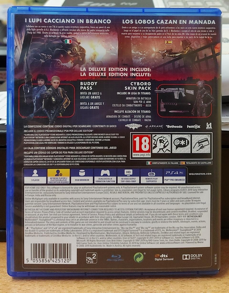 WOLFENSTEIN YOUNGBLOOD DELUXE EDITION