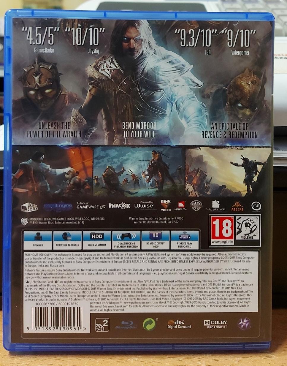 LA TERRA DI MEZZO - L'OMBRA DI MORDOR GAME OF THE YEAR