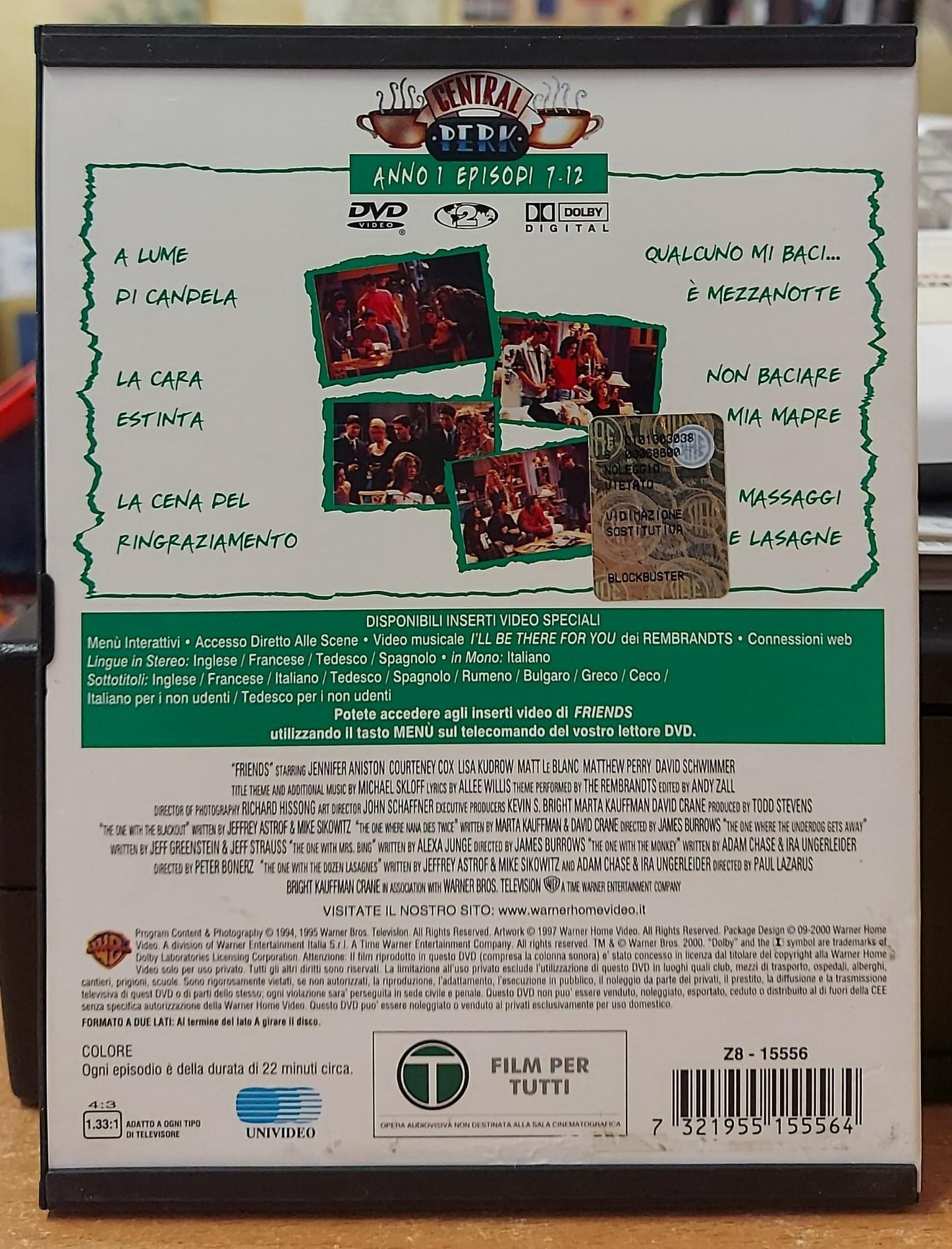 FRIENDS ANNO 1 EPISODI 7-12