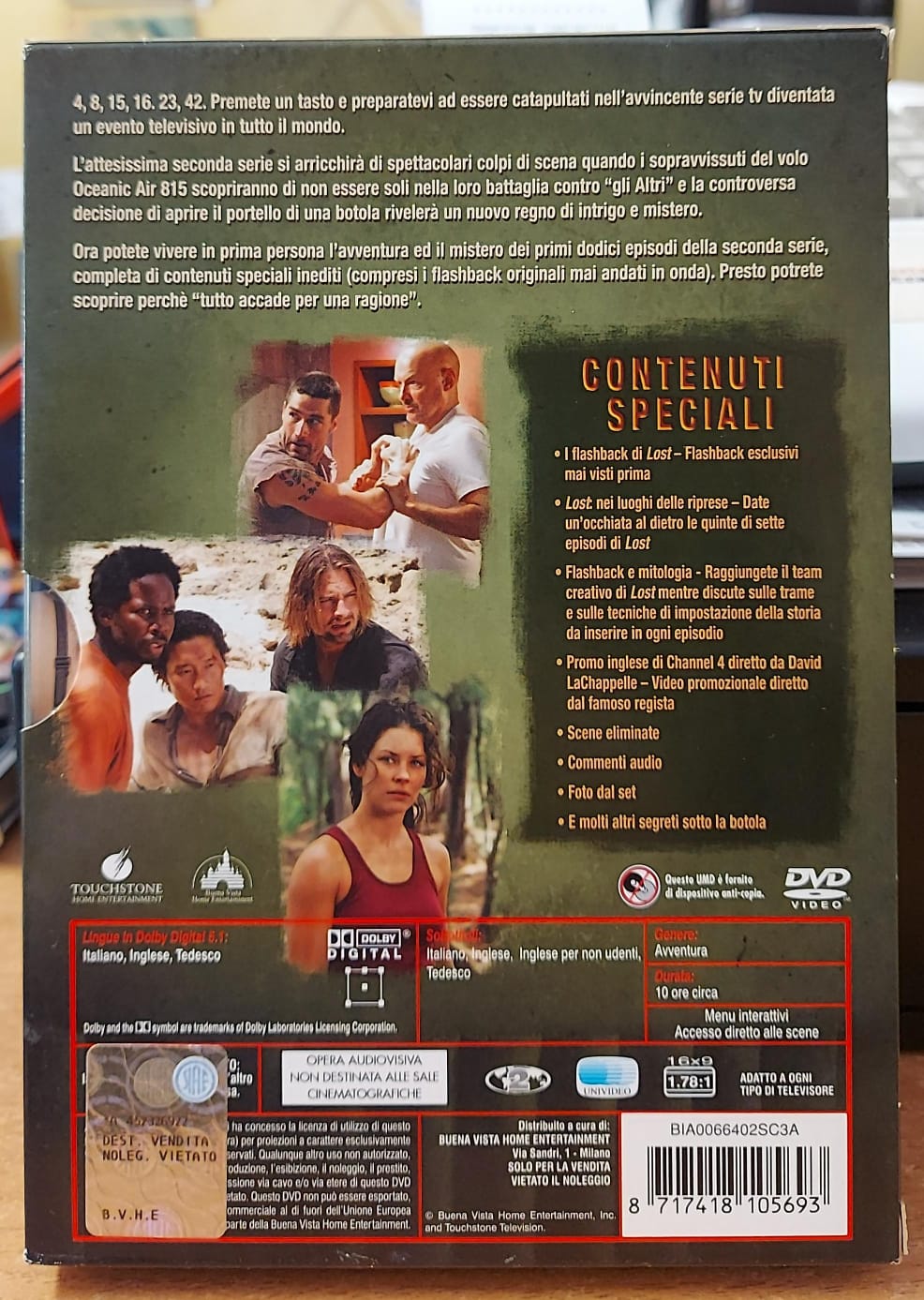 LOST SECONDA SERIE PARTE PRIMA I PRIMI 12 EPISODI (4 DVD)