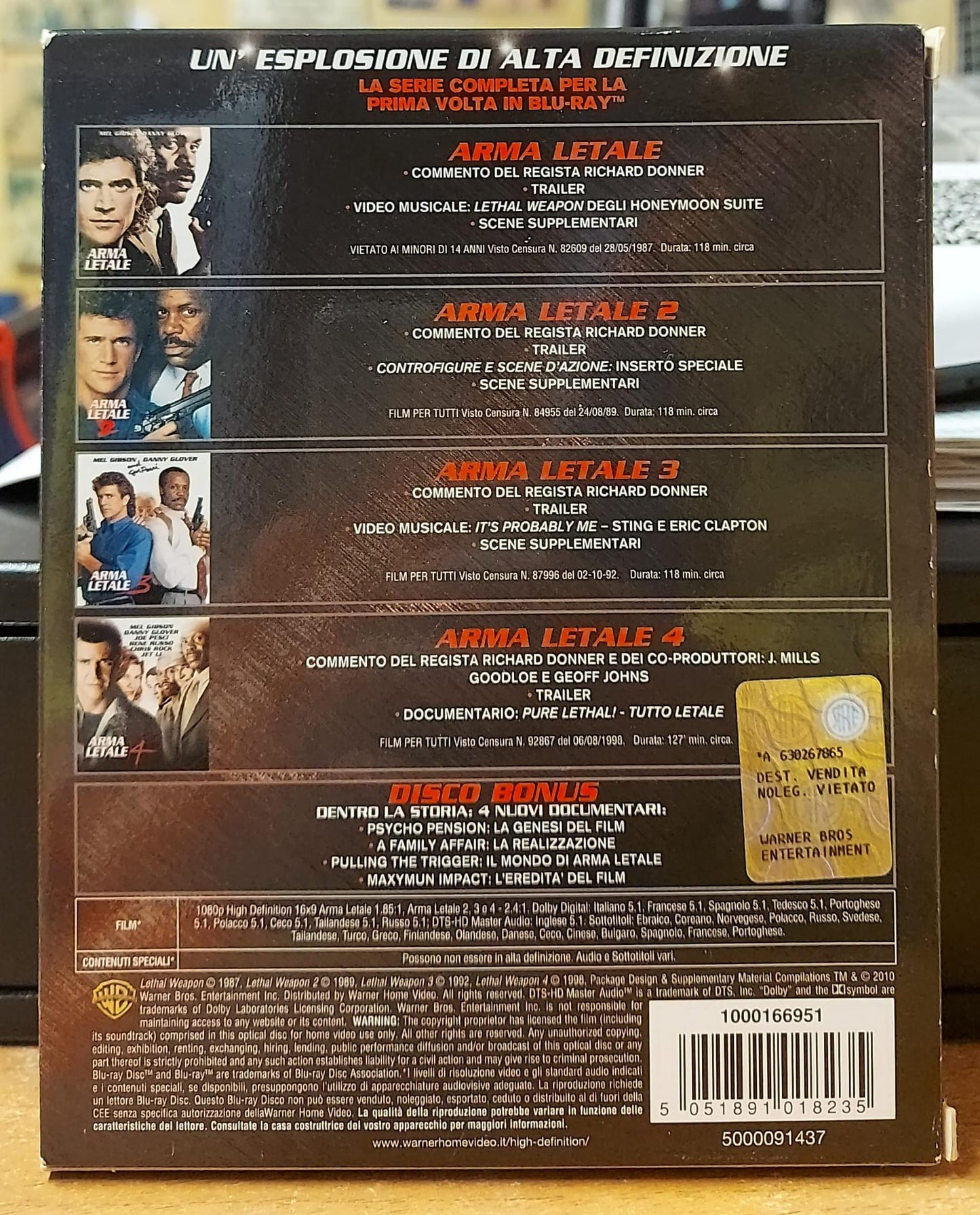 ARMA LETALE COLLECTION - 5 DISCHI