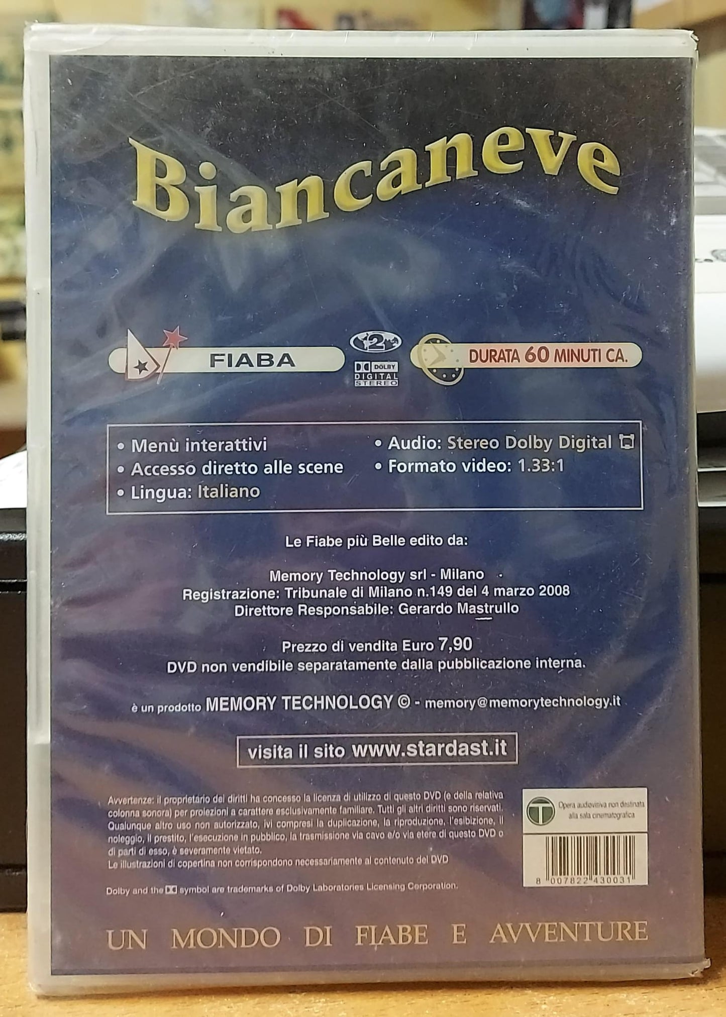BIANCANEVE - STARDAST DVD - NUOVO MAI APERTO