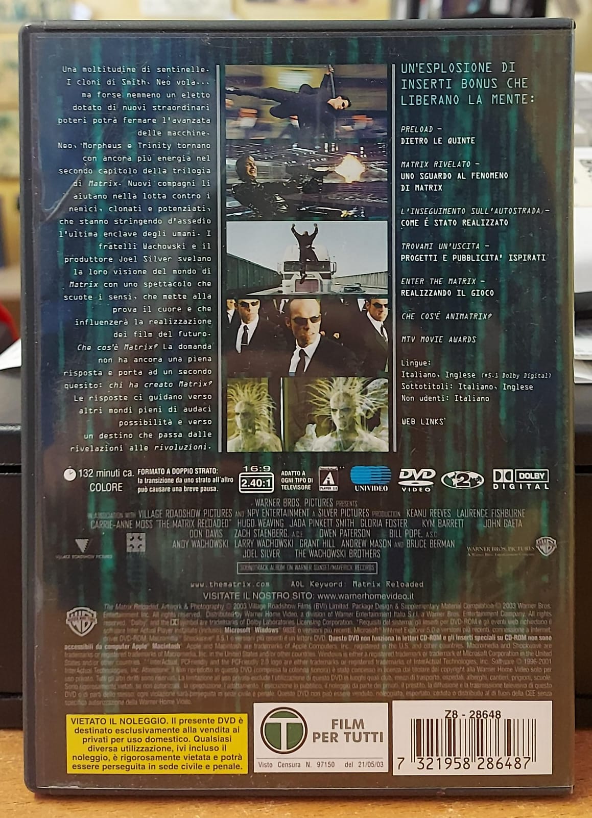 MATRIX RELOADED - EDIZIONE DOPPIO DISCO