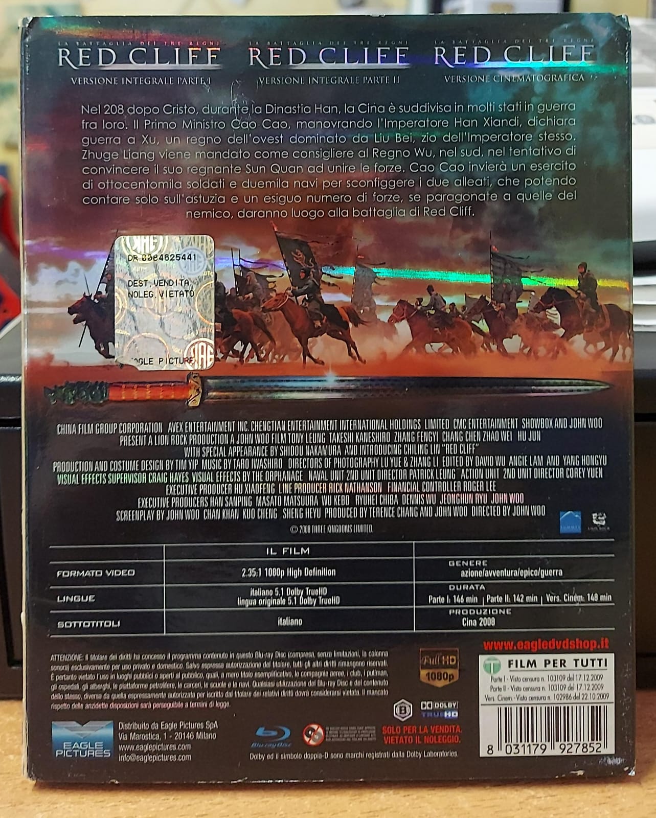 RED CLIFF LA BATTAGLIA DEI TRE REGNI - COLLECTOR'S EDITION 3 DISCHI