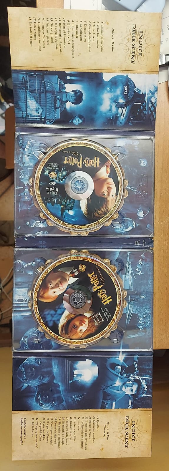 HARRY POTTER E LA PIETRA FILOSOFALE - DOPPIO DISCO - COPERTINA DANNEGGIATA