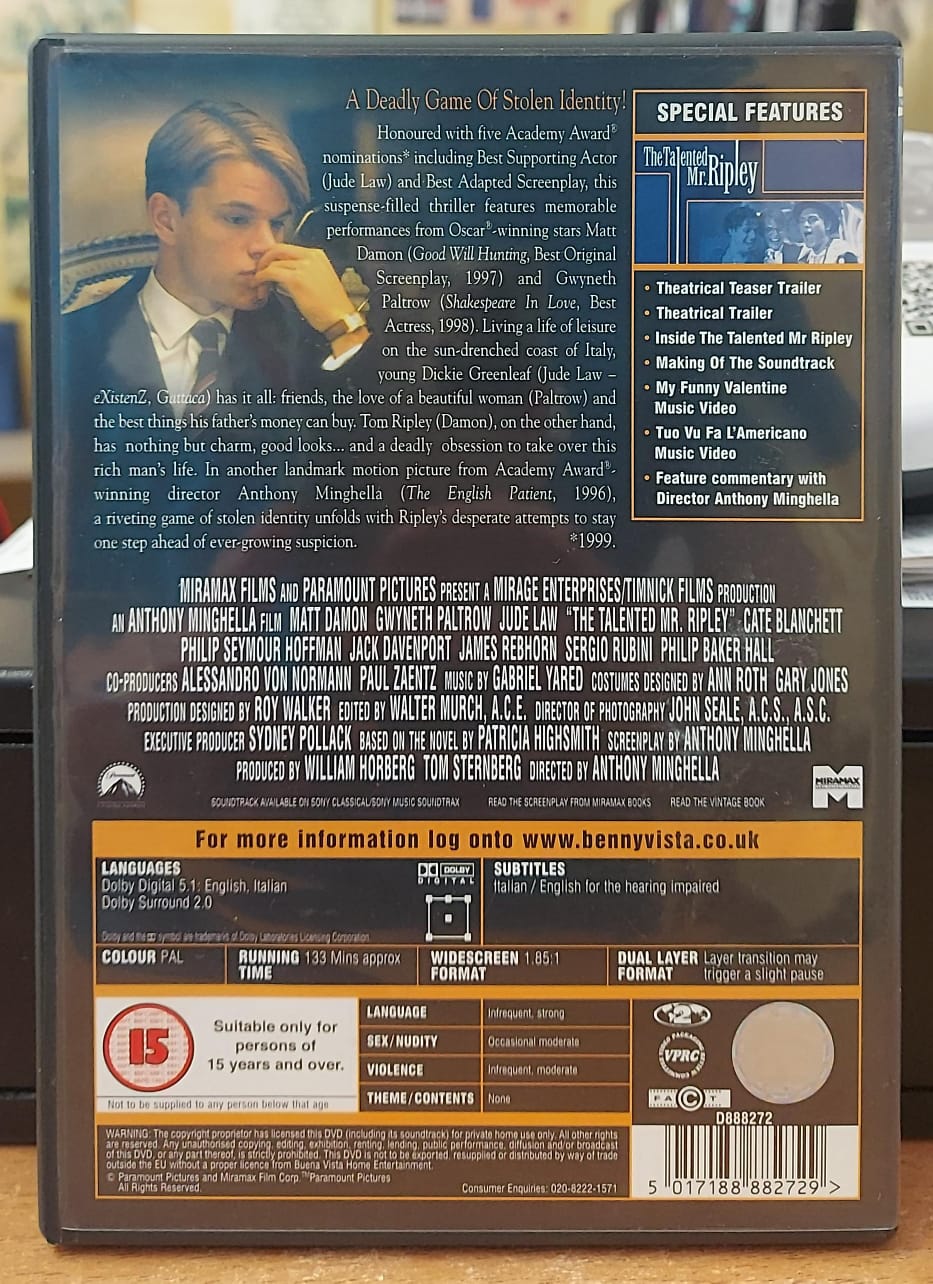 IL TALENTO DI MR. RIPLEY - EDIZIONE ESTERA CON LINGUA ITALIANA