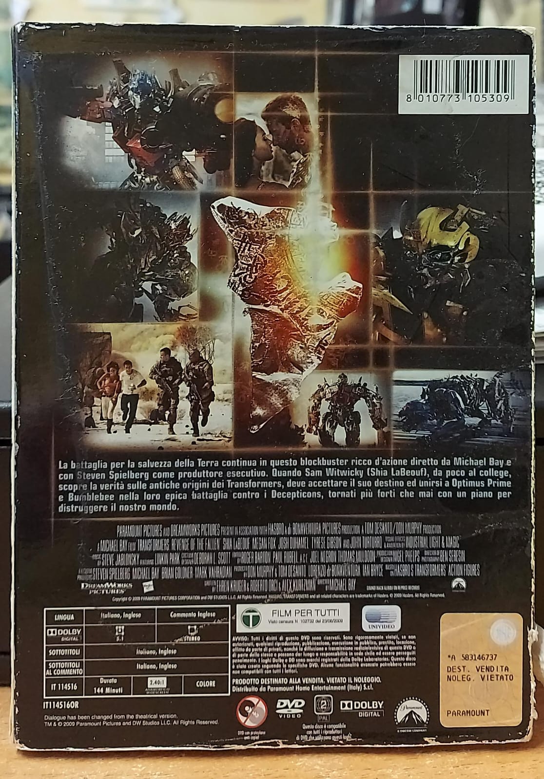 TRANSFORMERS LA VENDETTA DEL CADUTO