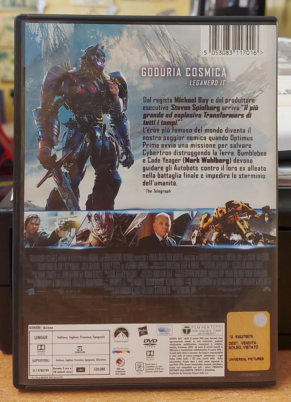TRANSFORMERS L'ULTIMO CAVALIERE
