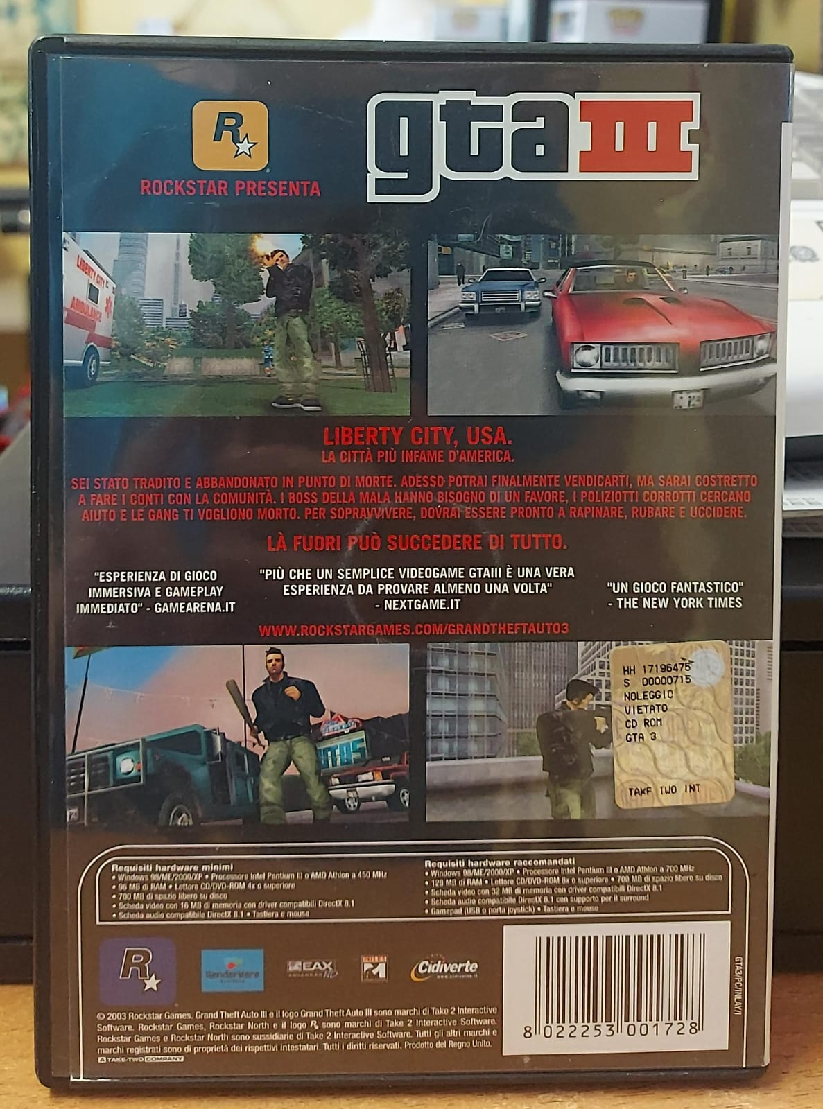 GTA III CON LIBRETTO E MAPPA