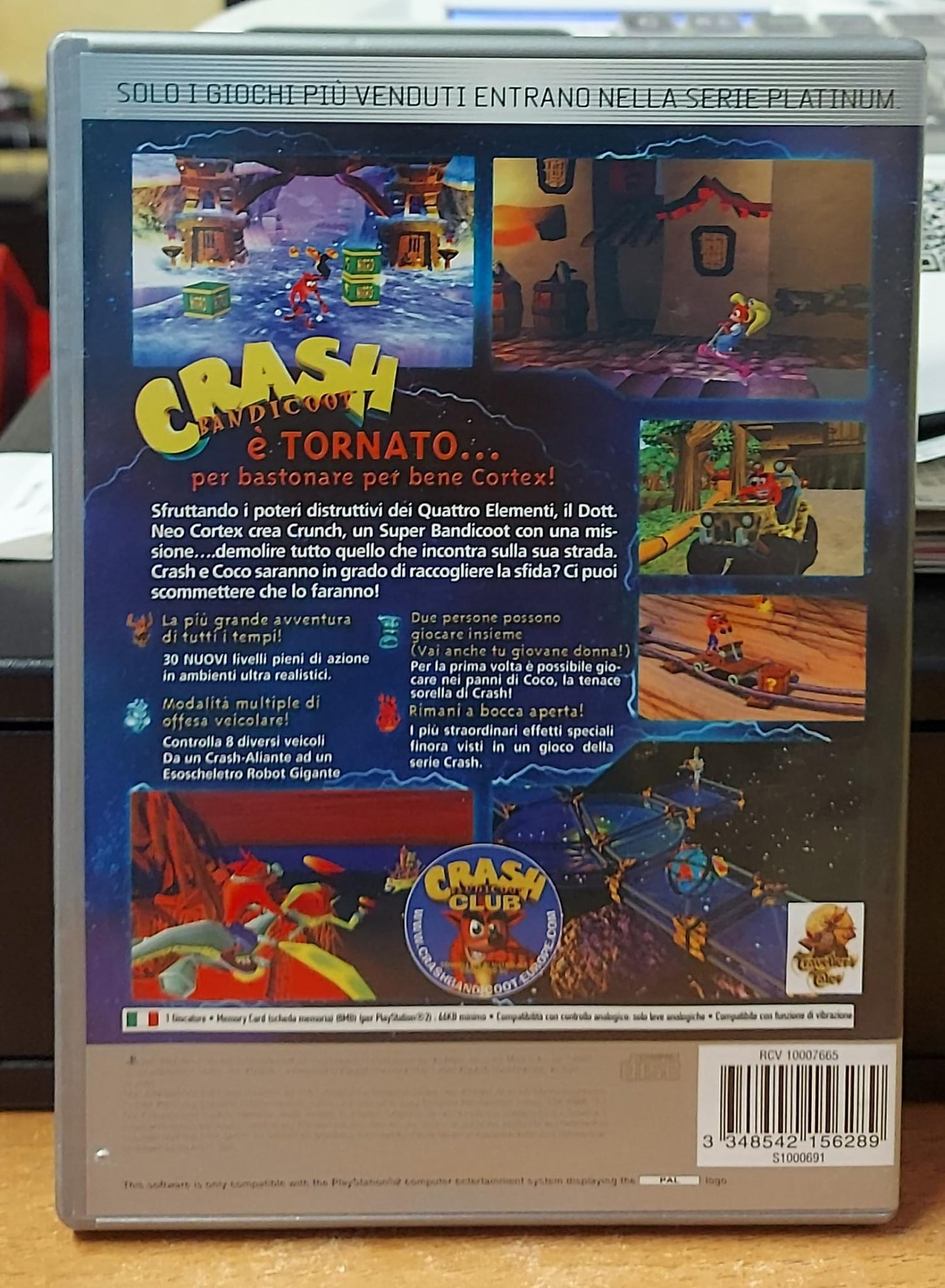 CRASH BANDICOOT L'IRA DI CORTEX - PLATINUM