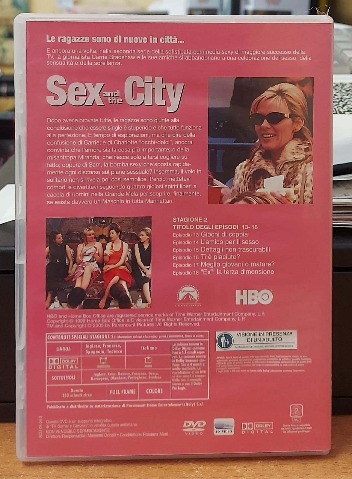 SEX AND THE CITY STAGIONE 2 EPISODI 13-18