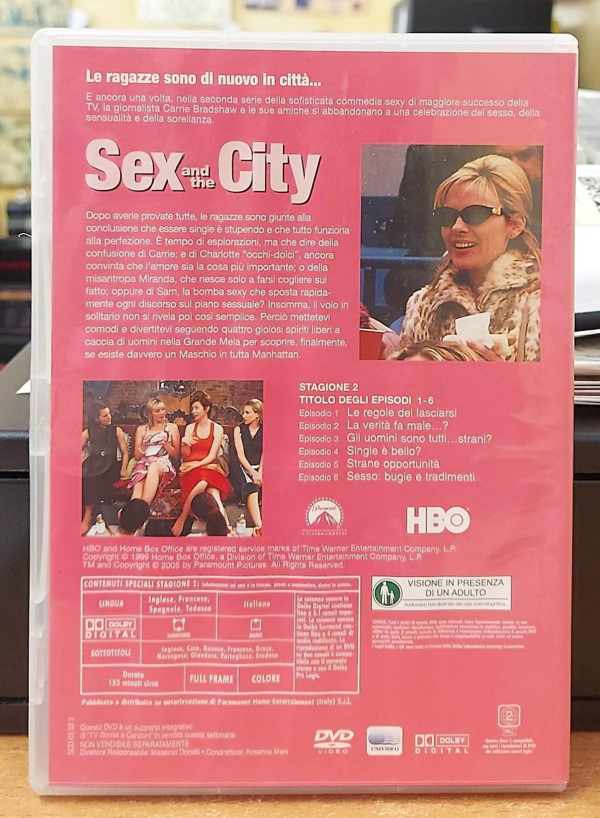 SEX AND THE CITY STAGIONE 2 EPISODI 1-6
