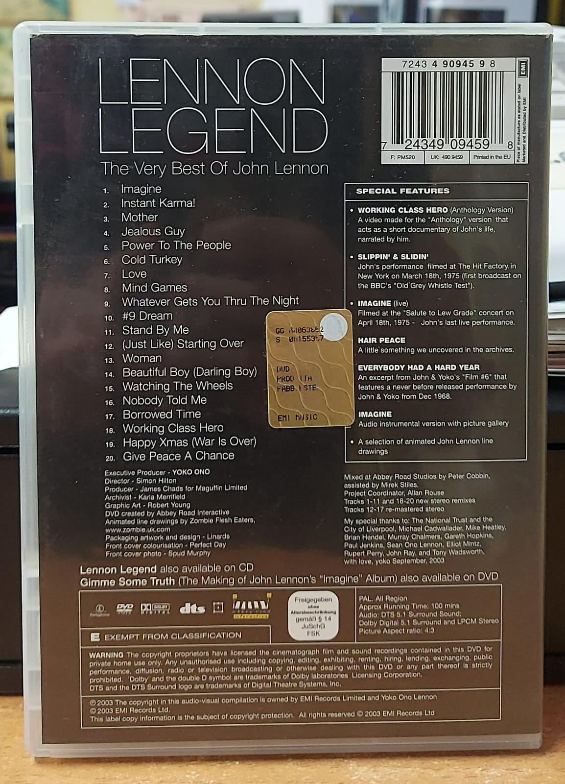 LENNON LEGEND THE VERY BEST OF JOHN LENNON