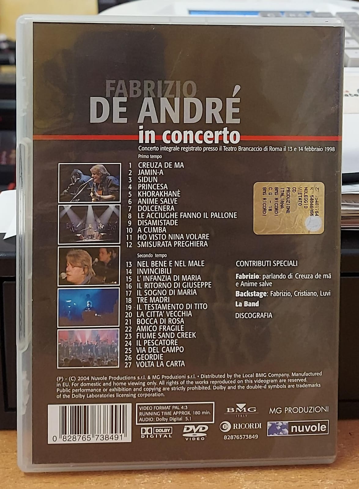 FABRIZIO DE ANDRE' IN CONCERTO