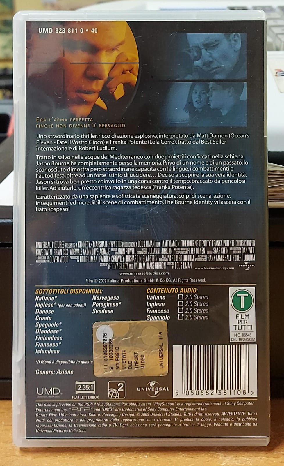 THE BOURNE IDENTITY - UMD FILM