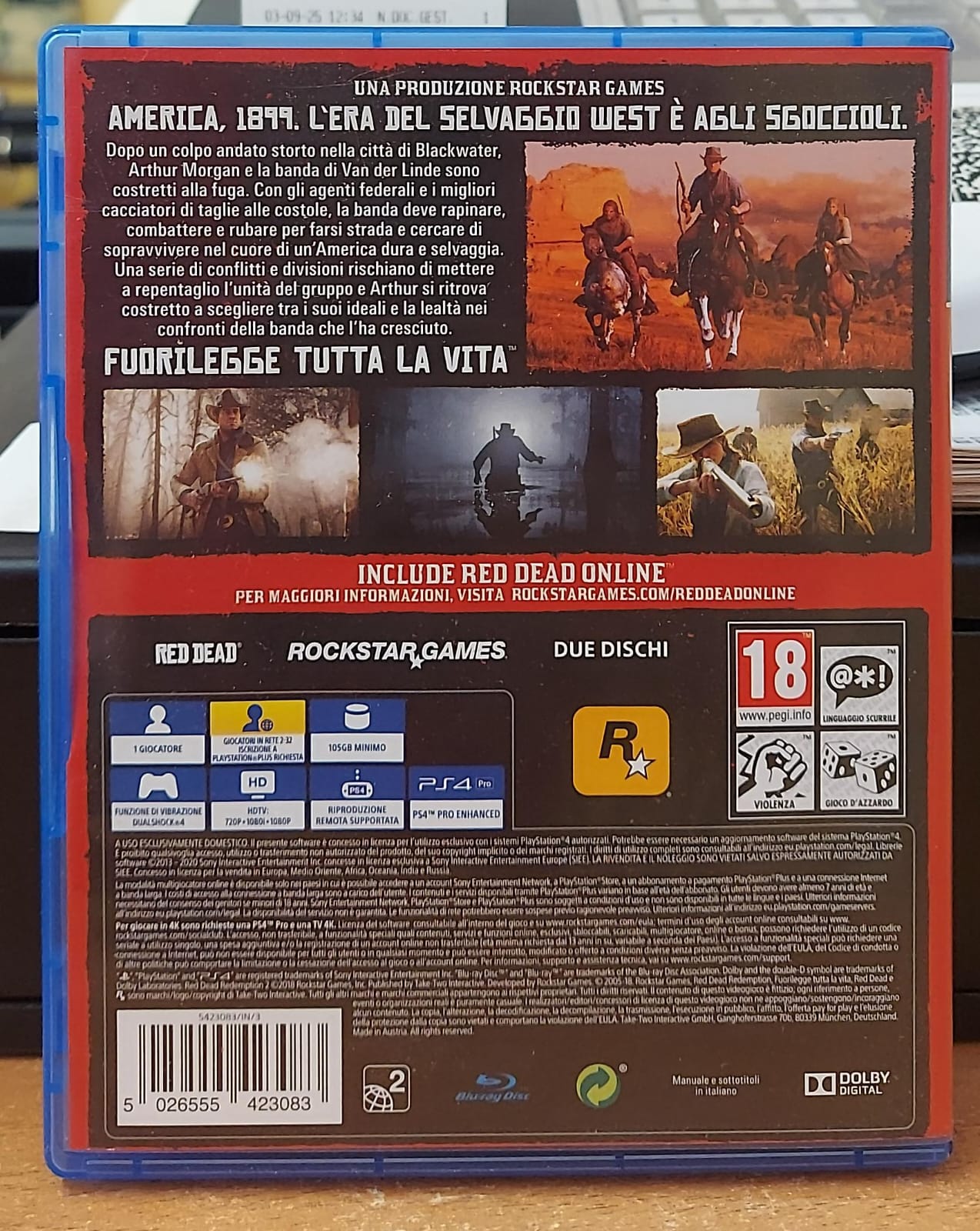 RED DEAD REDEMPTION 2 CON MAPPA FOTOCOPIATA A COLORI