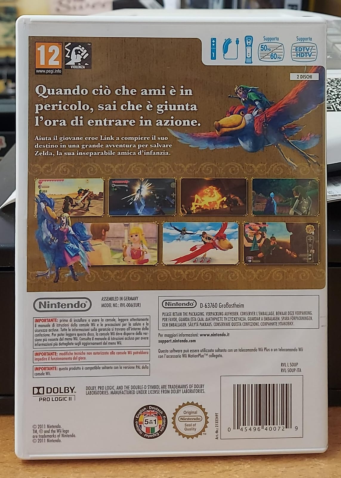 THE LEGEND OF ZELDA SKYWARD SWORD + CD COLONNA SONORA