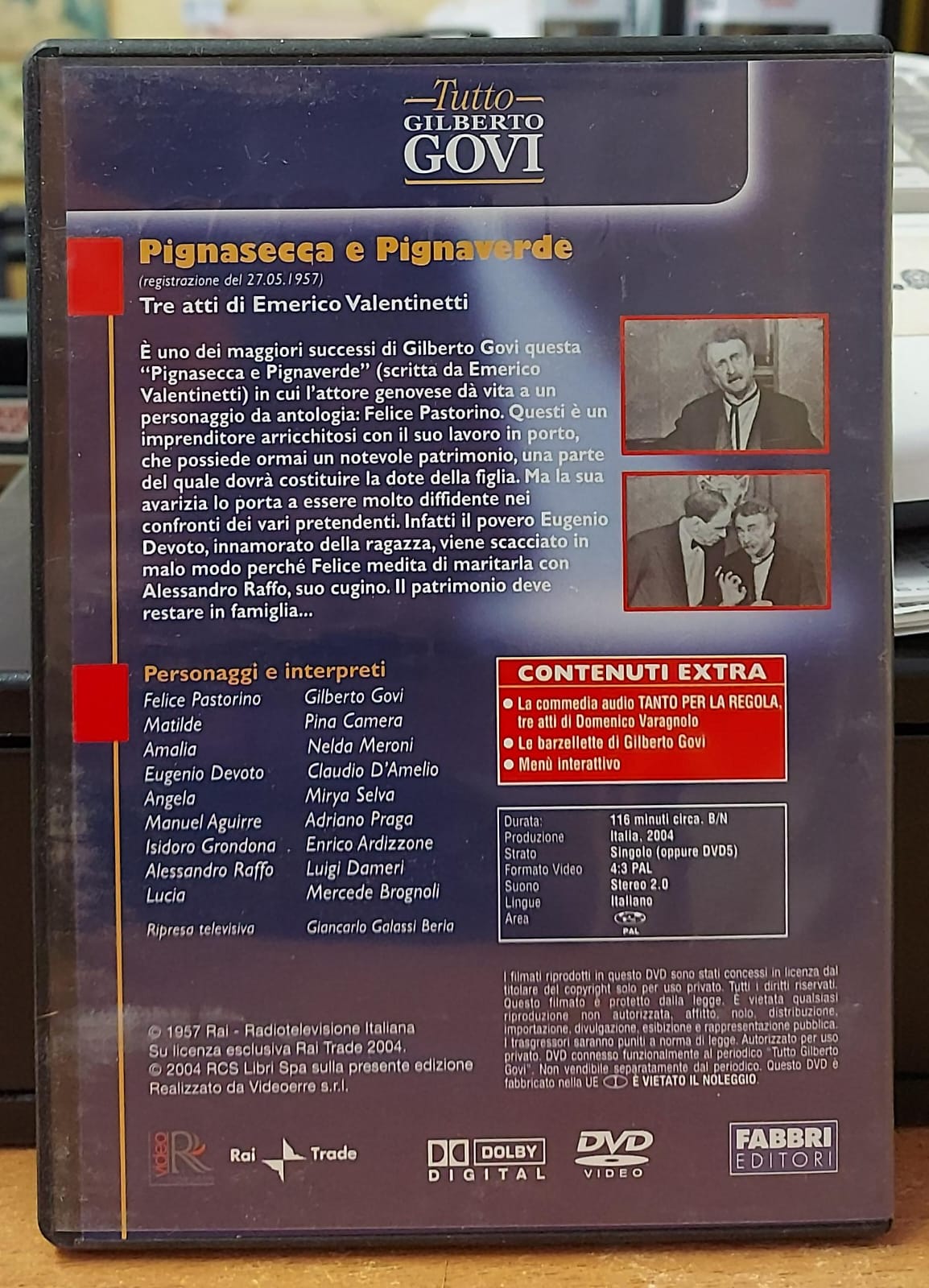PIGNASECCA E PIGNAVERDE - TEATRO IN 3 ATTI