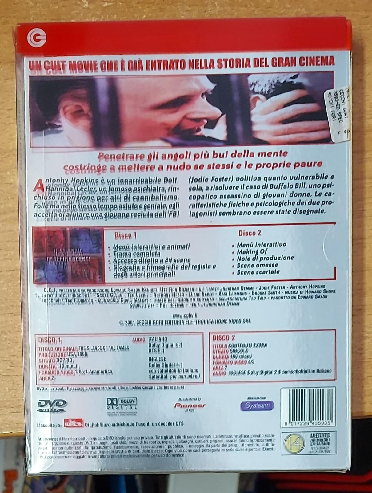 IL SILENZIO DEGLI INNOCENTI - EDIZIONE SPECIALE 2 DISCHI