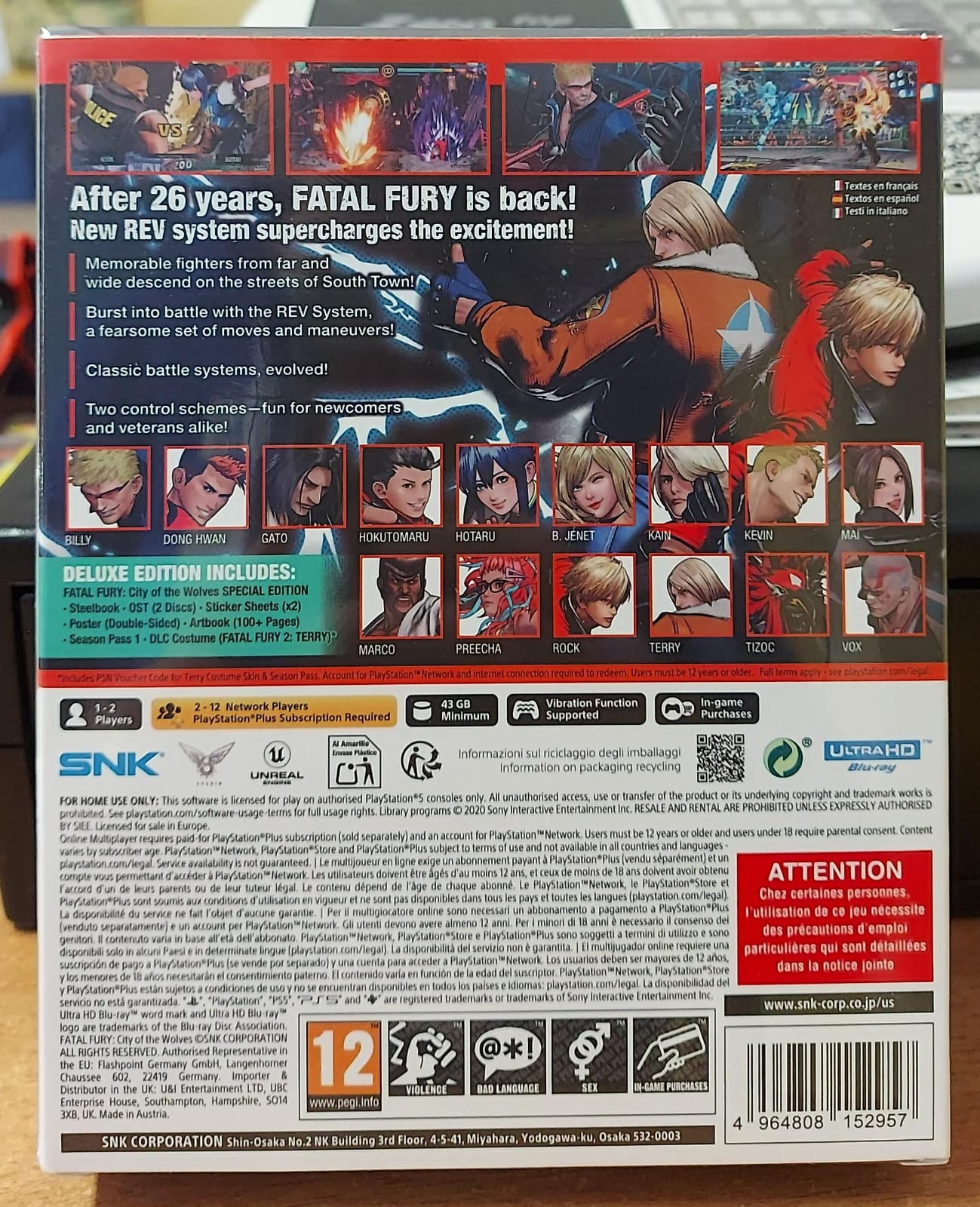 FATAL FURY CITY OF THE WOLVES DELUXE EDITION - NUOVO MAI APERTO