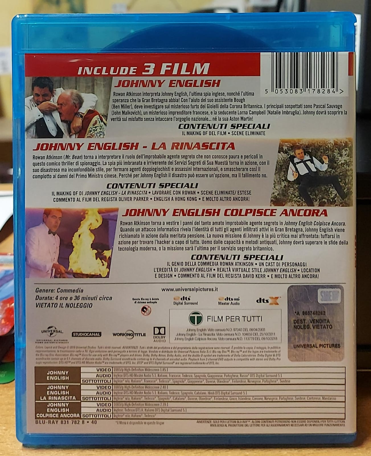 JOHNNY ENGLISH COLLEZIONE 3 FILM