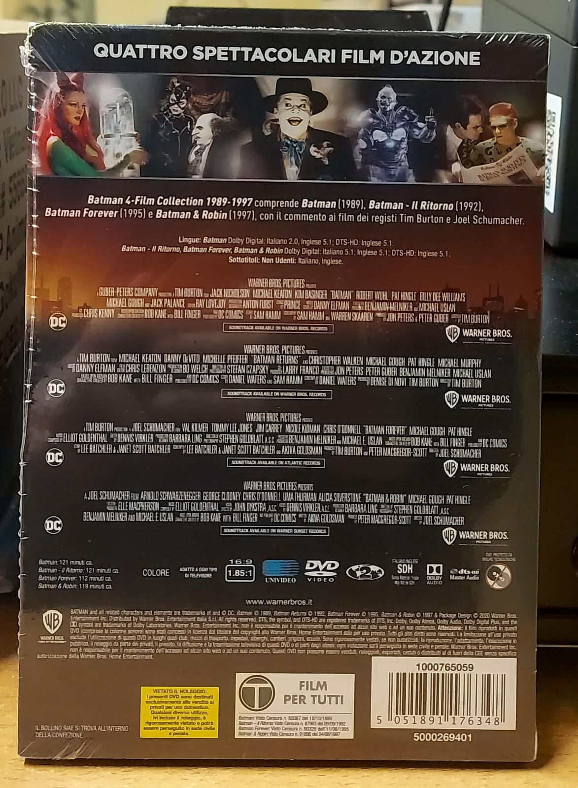 BATMAN 4 FILM COLLECTION - NUOVO MAI APERTO