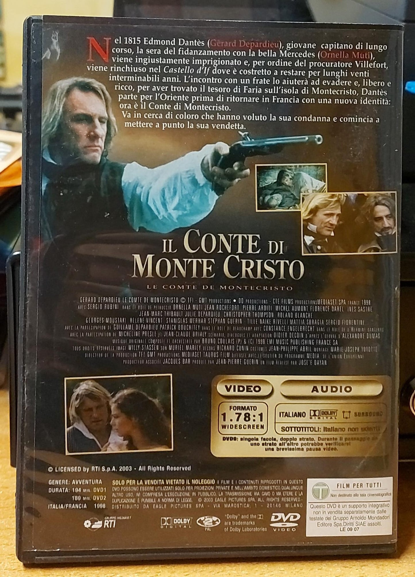 Il Conte di Monte Cristo 2 DVD - Film Avventura Classico