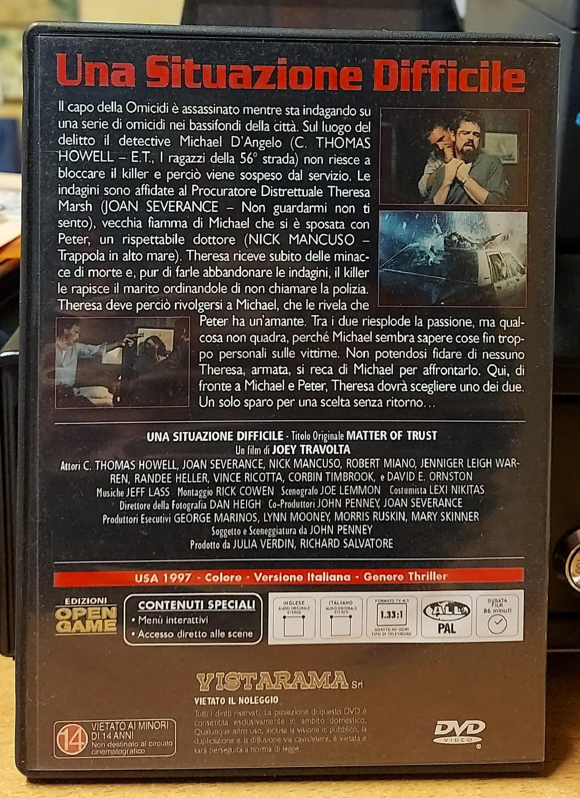 Una Situazione Difficile DVD - Film Thriller d'Azione