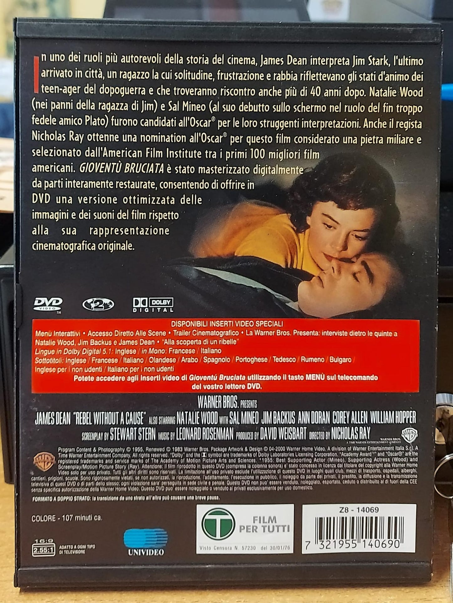 Gioventù Bruciata DVD - Film Classico James Dean Edizione Snapper
