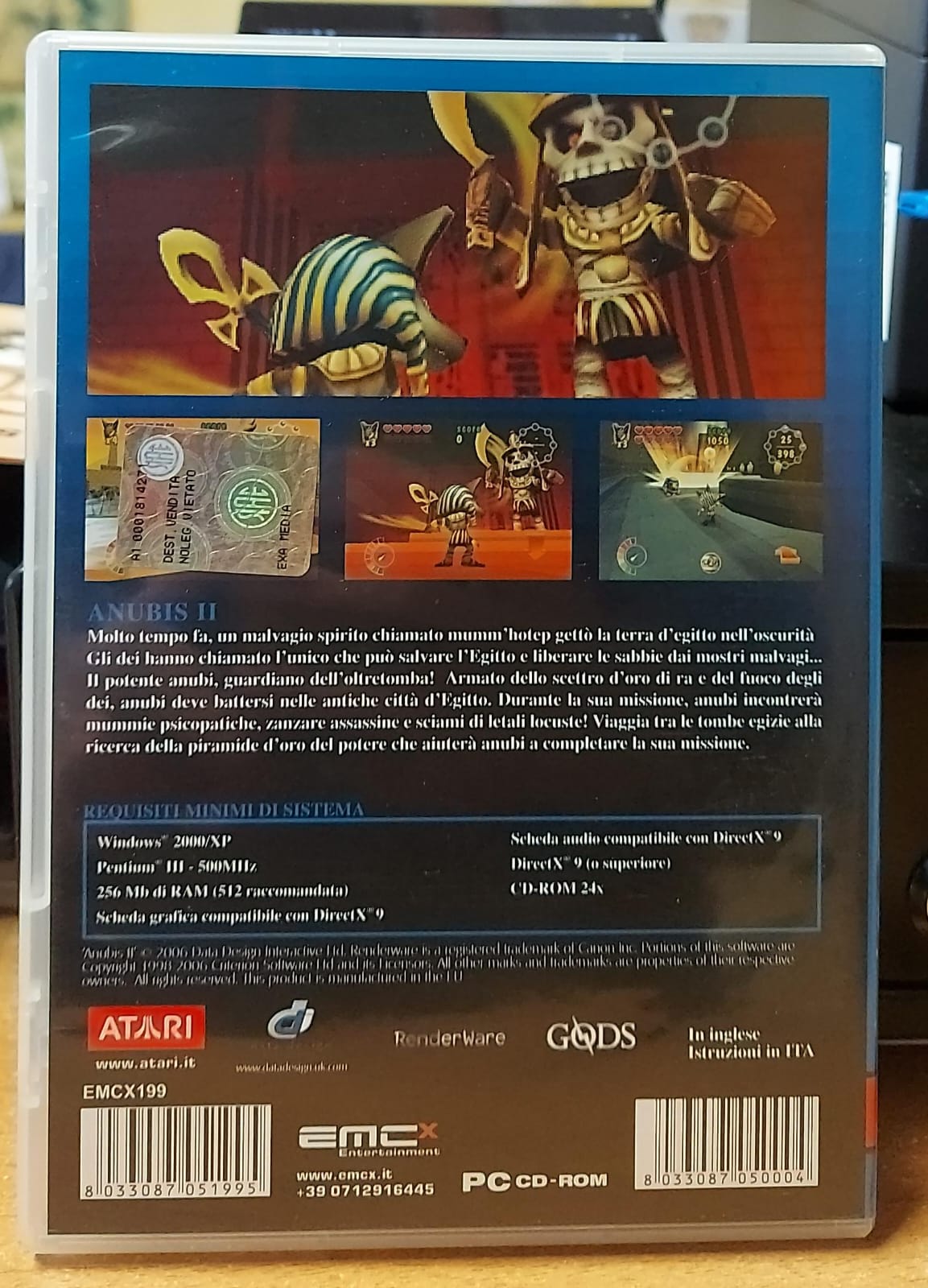 Anubis II PC - Gioco Puzzle Match-3 Egitto Usato Italiano