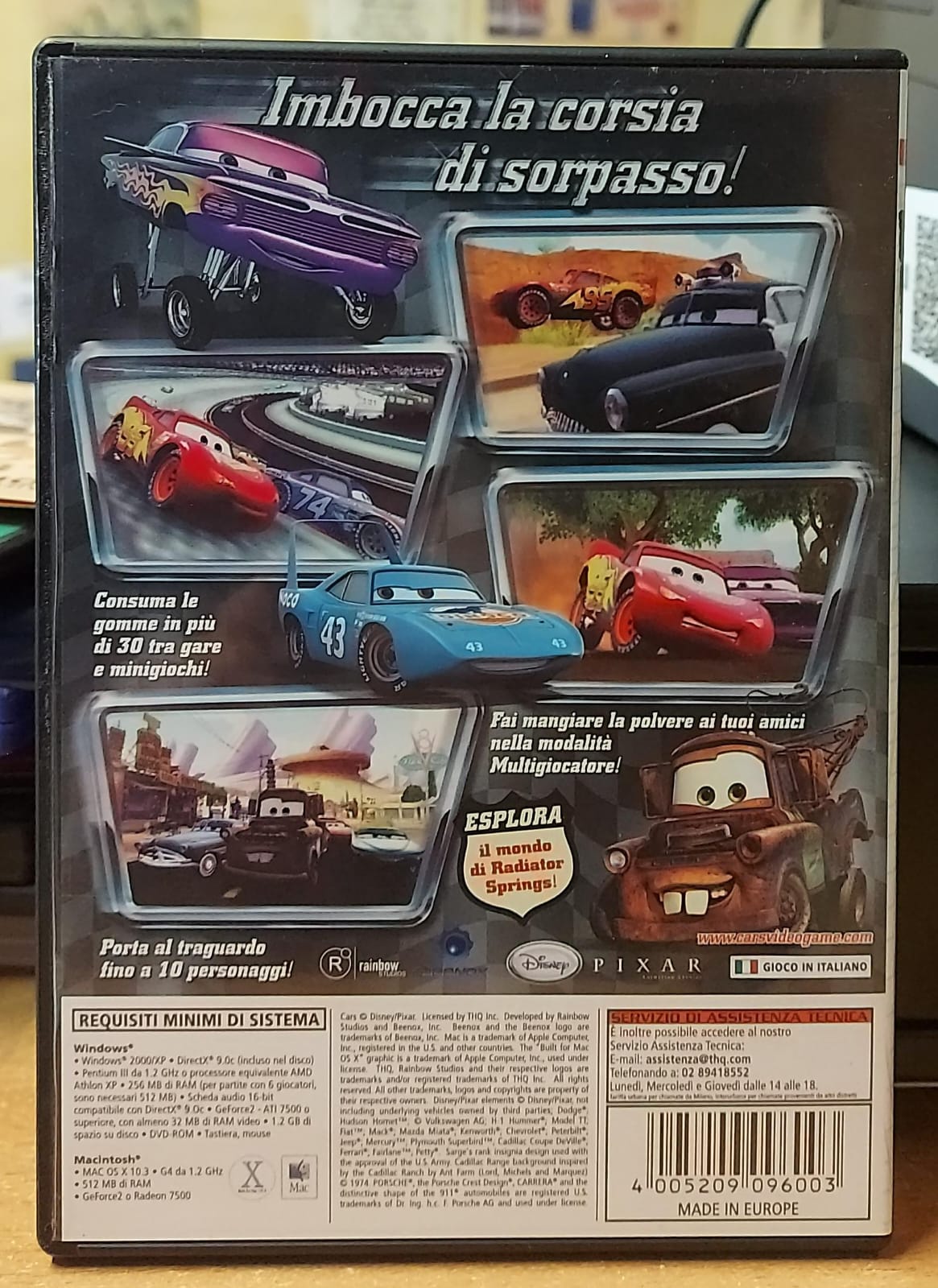 Cars Motori Ruggenti PC - Gioco Disney Pixar Bambini Usato Italiano