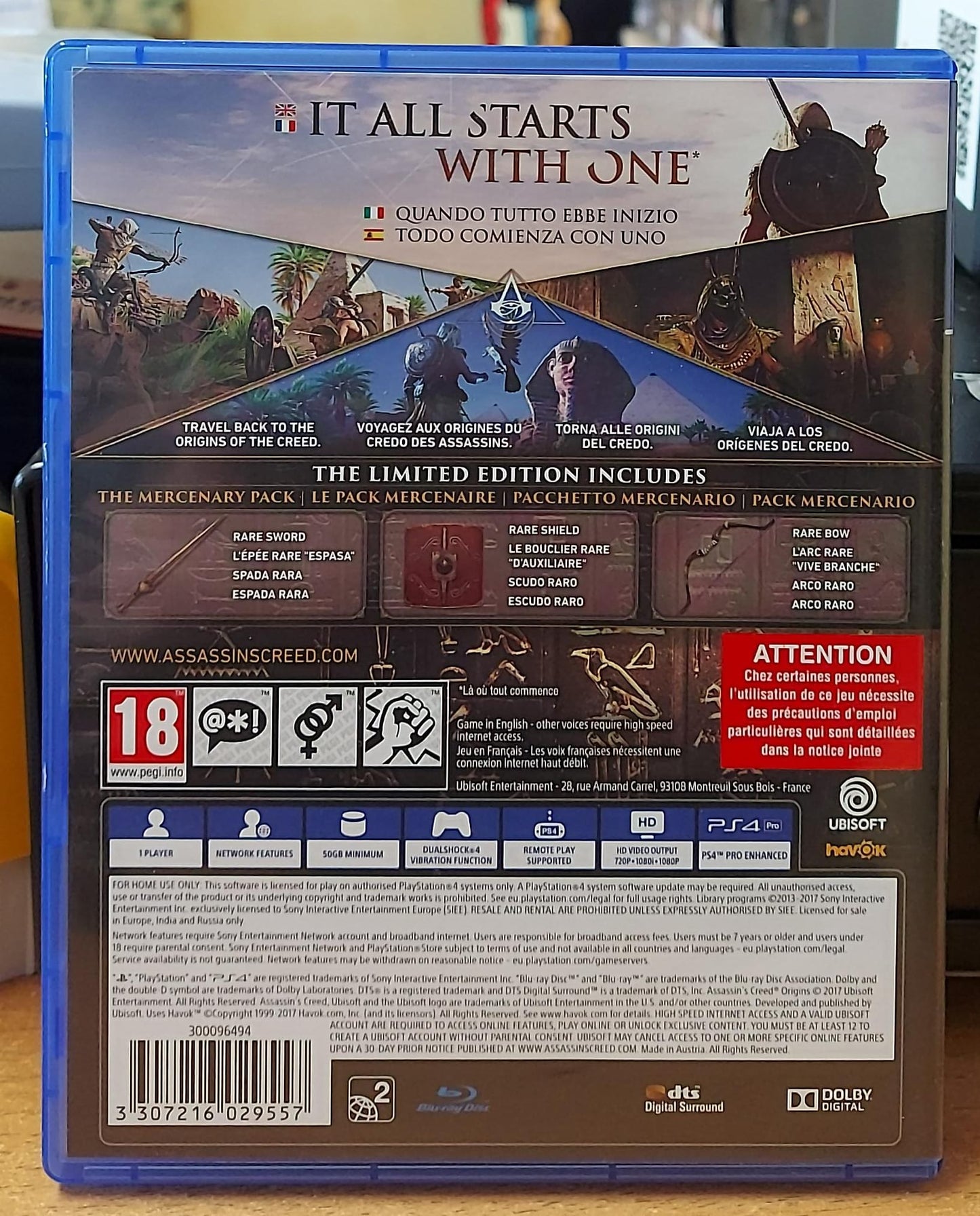 Assassin's Creed Origins Limited Edition PS4 - Edizione Italiana