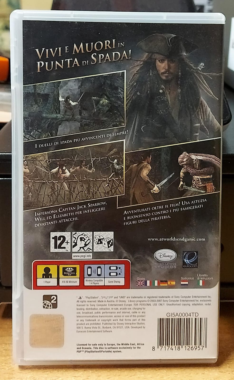 Pirati dei Caraibi Ai Confini del Mondo PSP - Gioco Completo