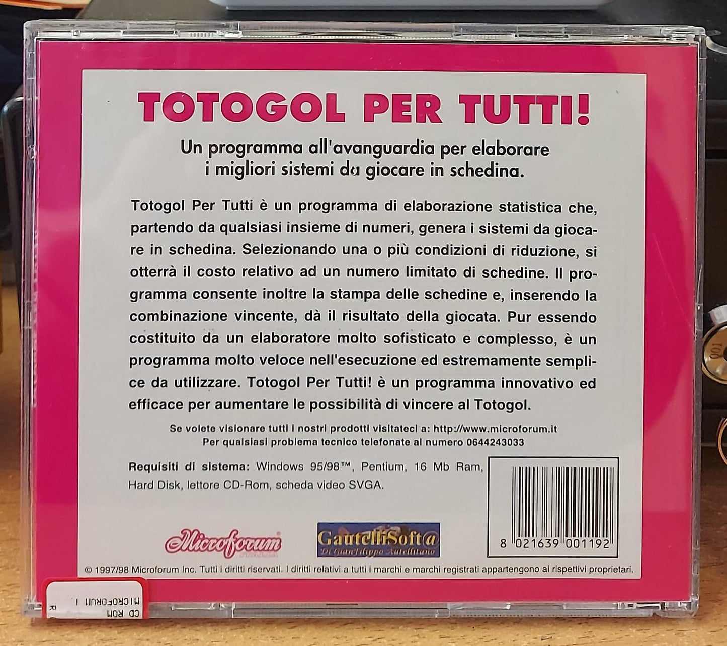 Totogol per Tutti PC - Software Pronostici Calcio Microforum Italia