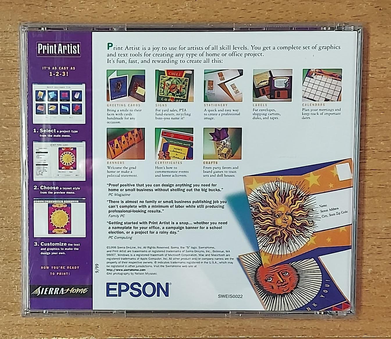 Sierra Print Artist 4.0 PC - Software Grafica Desktop Publishing Vintage