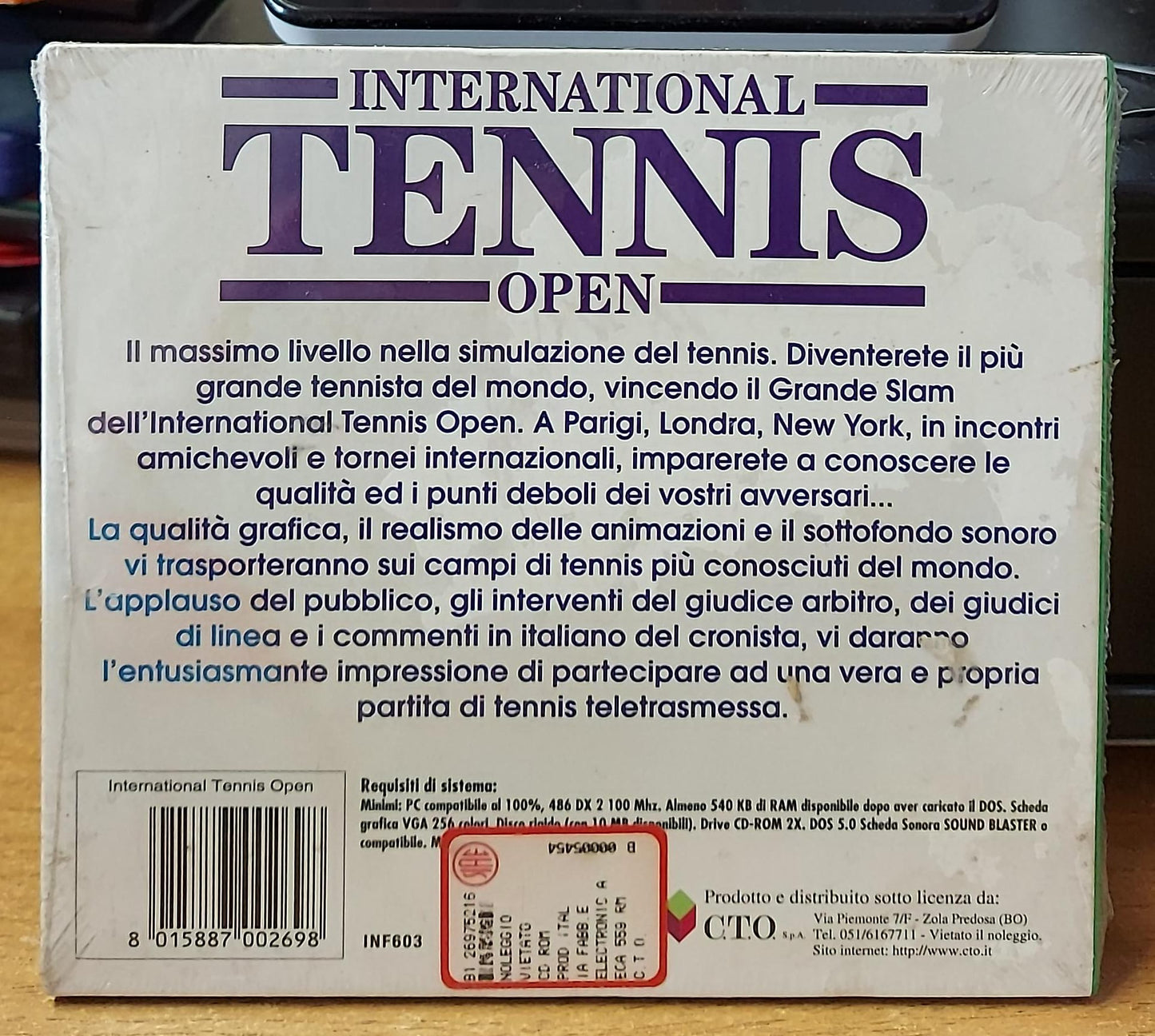 International Tennis Open – Gioco PC Nuovo Sigillato