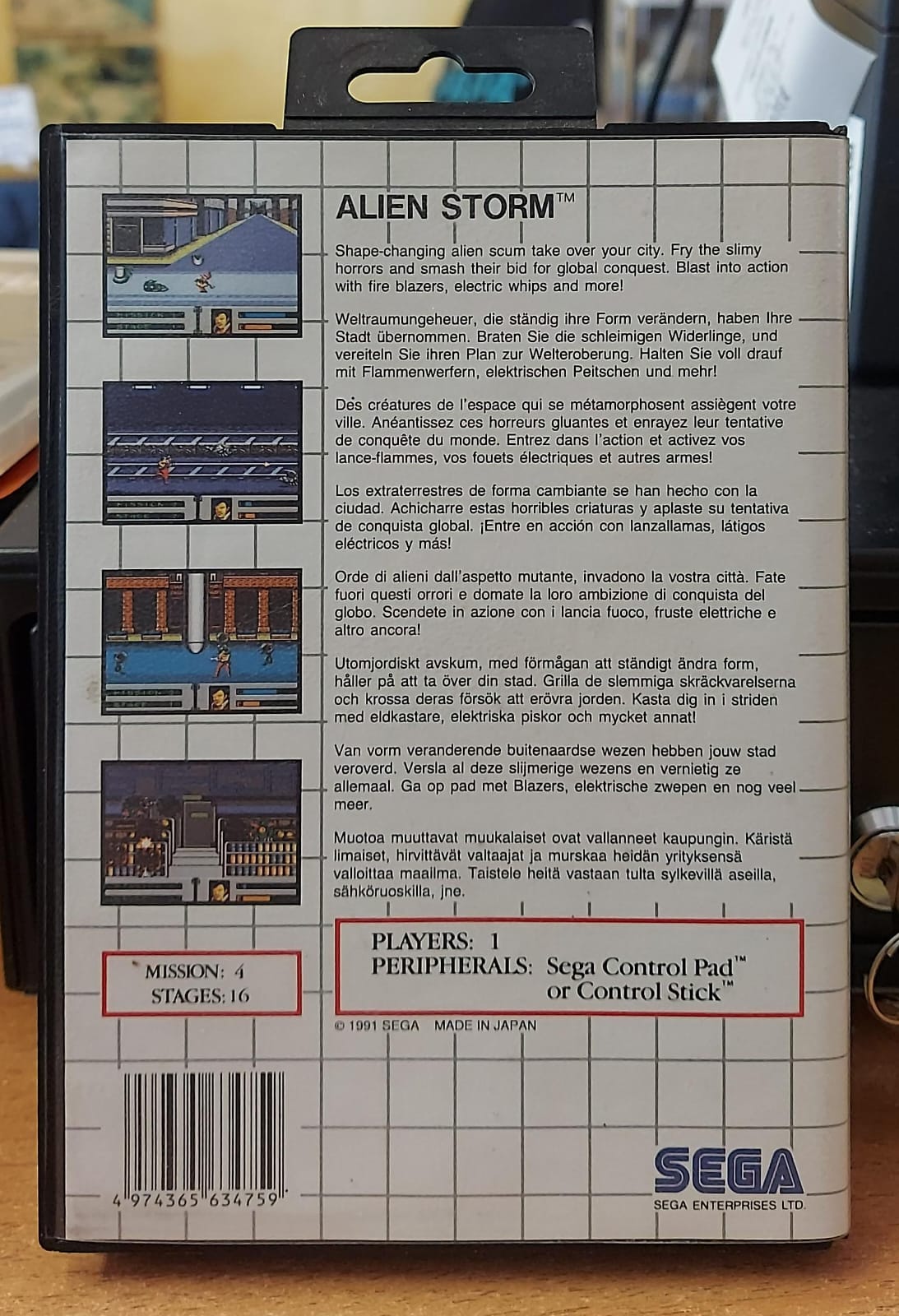 Alien Storm – Sega Master System (Usato)