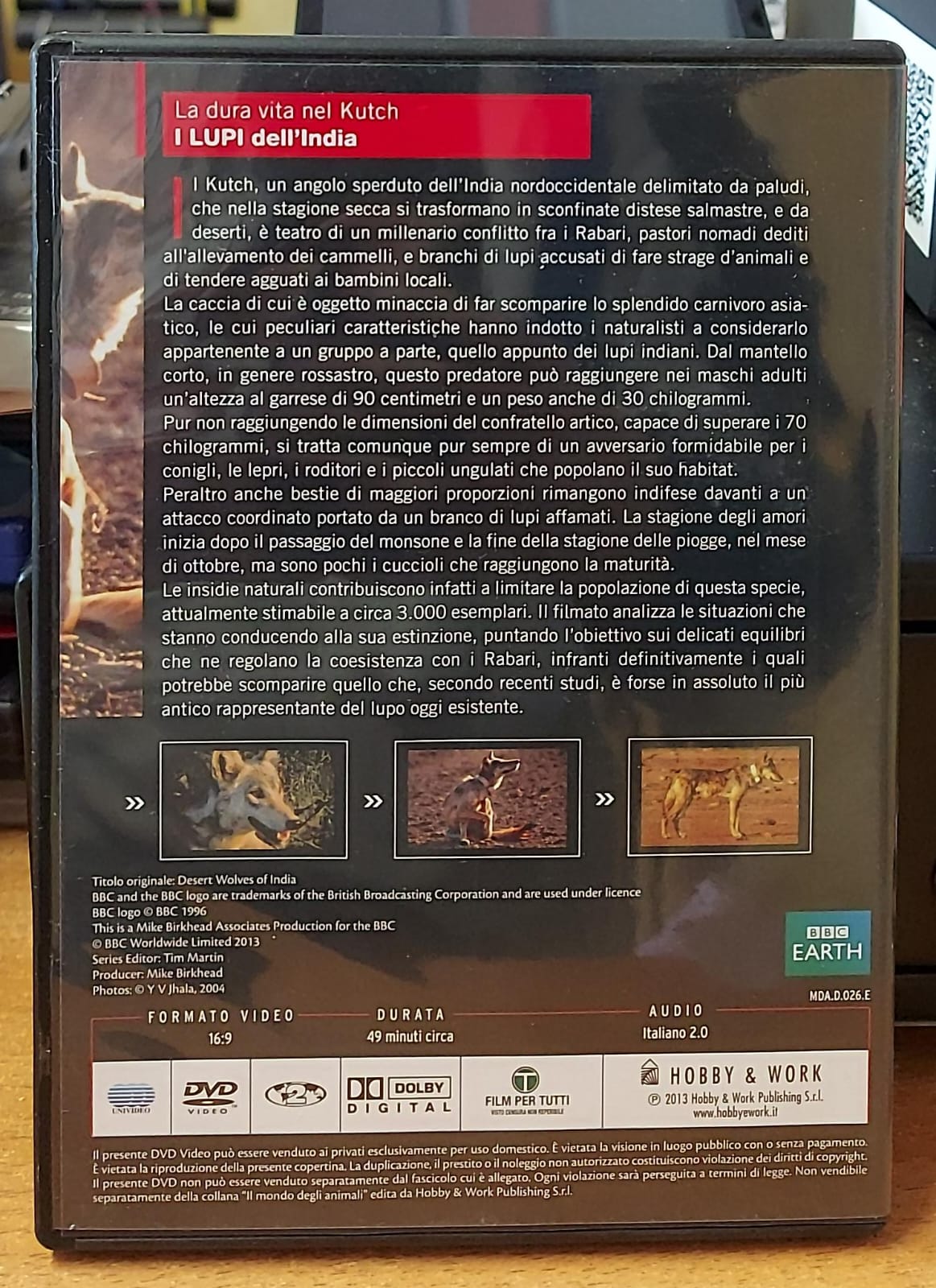 I Lupi dell'India - Il Mondo degli Animali BBC | DVD Usato