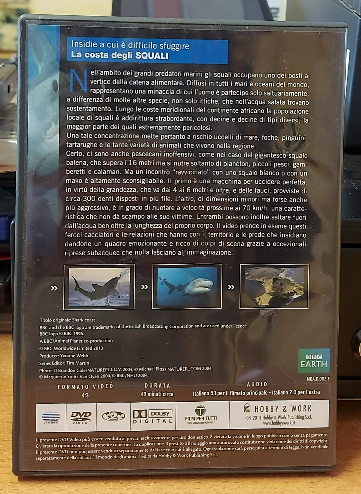 La Costa degli Squali - Il Mondo degli Animali BBC | DVD Usato