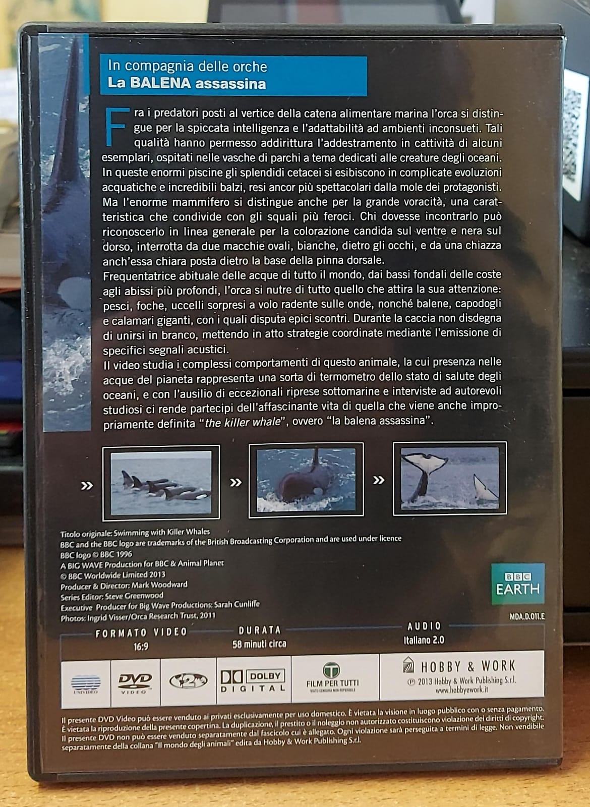 La Balena Assassina - Il Mondo degli Animali BBC | DVD Usato