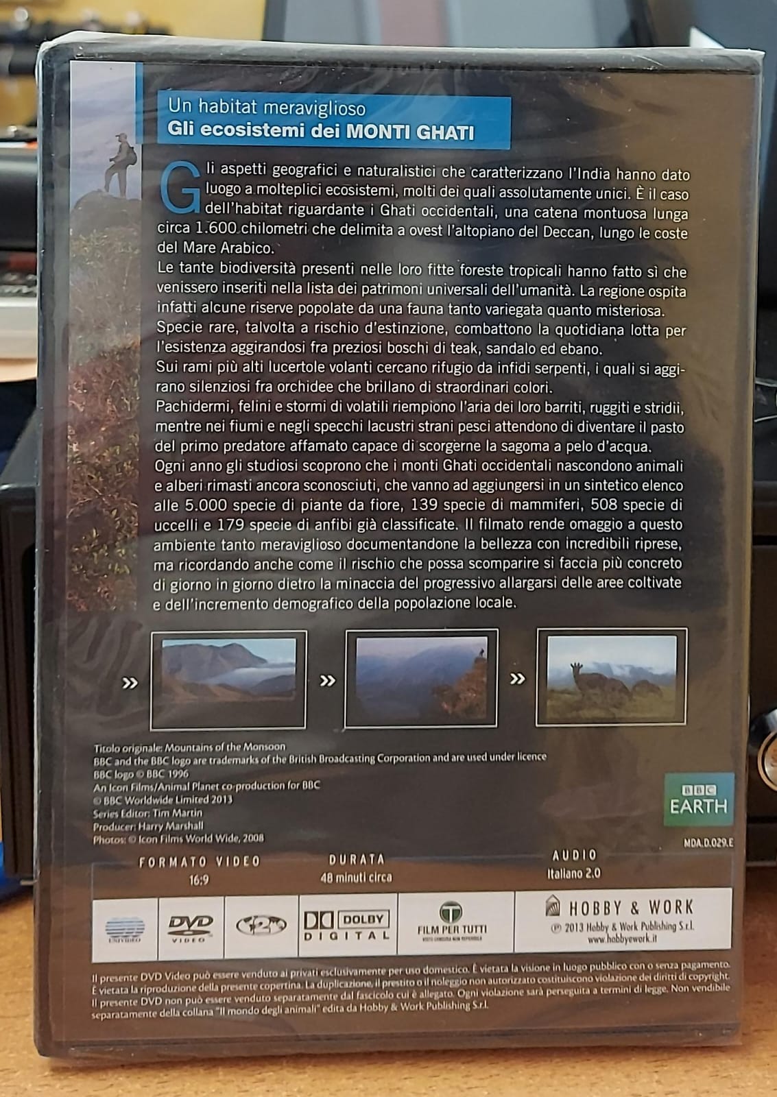 GLI ECOSISTEMI DEI MONTI GHATI - Il Mondo degli Animali BBC | DVD Nuovo Sigillato