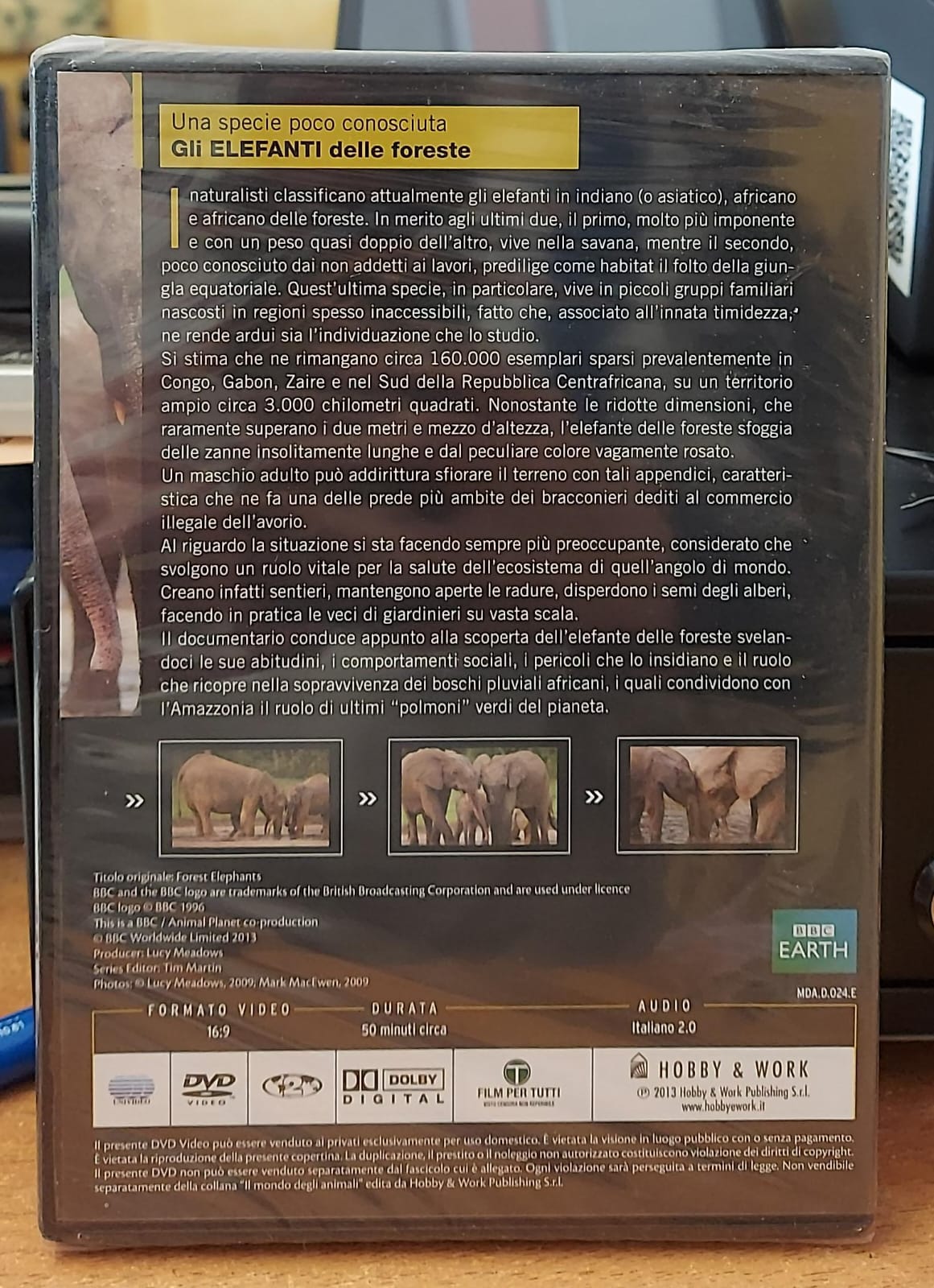 GLI ELEFANTI DELLE FORESTE - Il Mondo degli Animali BBC | DVD Nuovo Sigillato