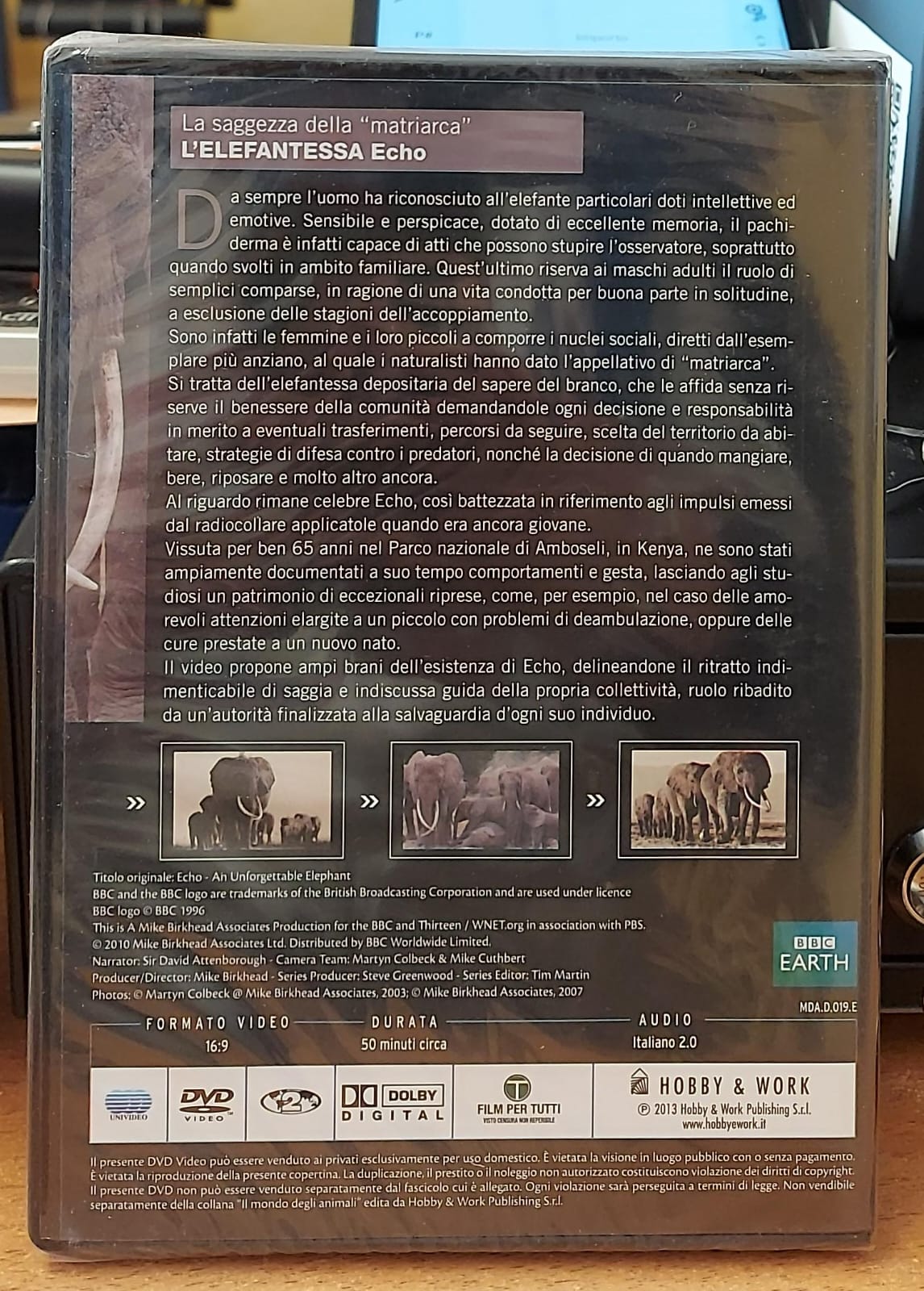 L'ELEFANTESSA ECHO - Il Mondo degli Animali BBC | DVD Nuovo Sigillato
