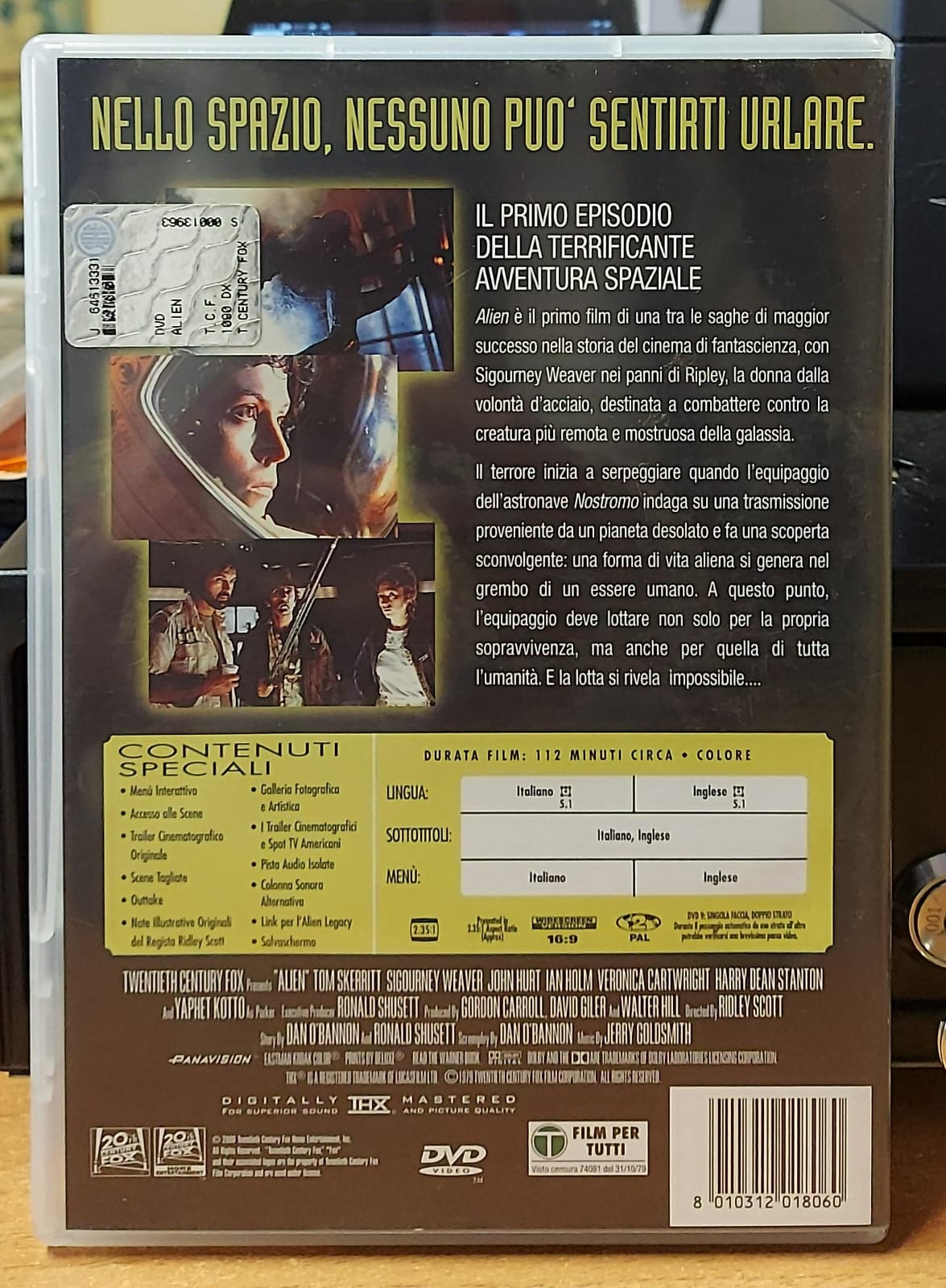Alien - Edizione del 20° Anniversario - Doppio Disco DVD