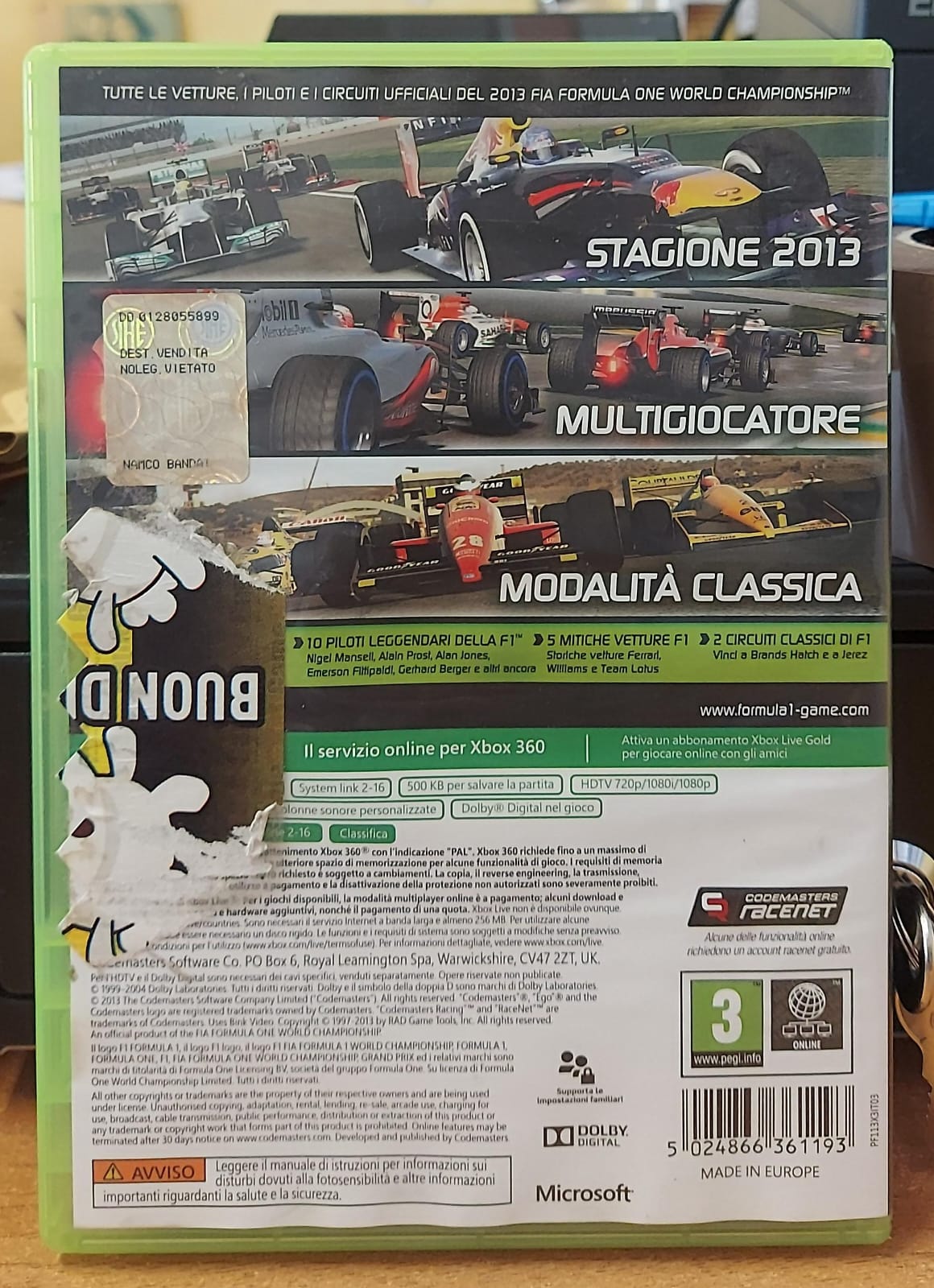 F1 2013 - Xbox 360 | Usato
